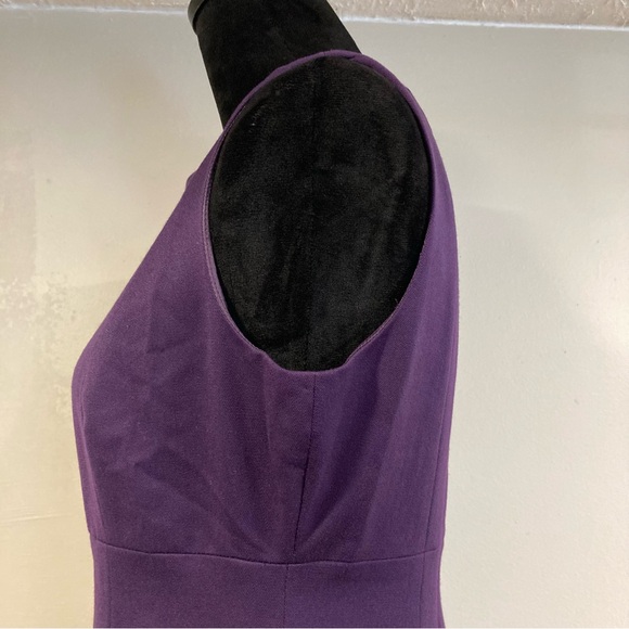 Pendleton 100% Virgin Wool Sleeveless Sheath Dress Purple Sz 8 Made in USA 2000s - Picture 11 of 16